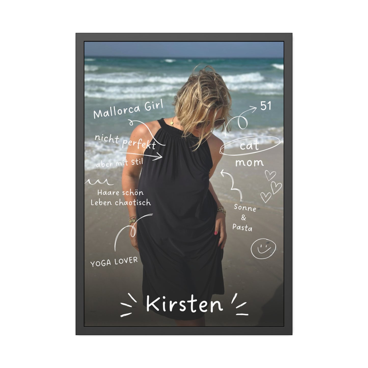 KIRSTEN PERSÖNLICH Bild mit schwarzem Rahmen "me, myself and I"