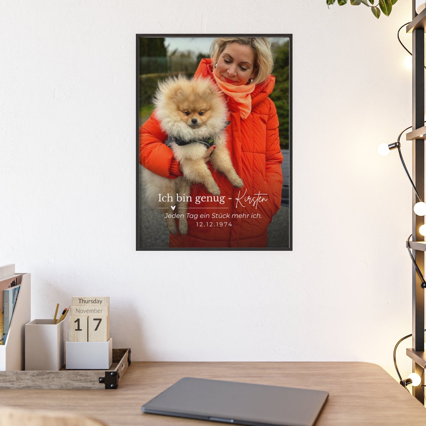 KIRSTEN PERSÖNLICH Bild mit Rahmen "SELBSTLIEBE", lade Dein Bild hoch und schreibe etwas zu Dir!