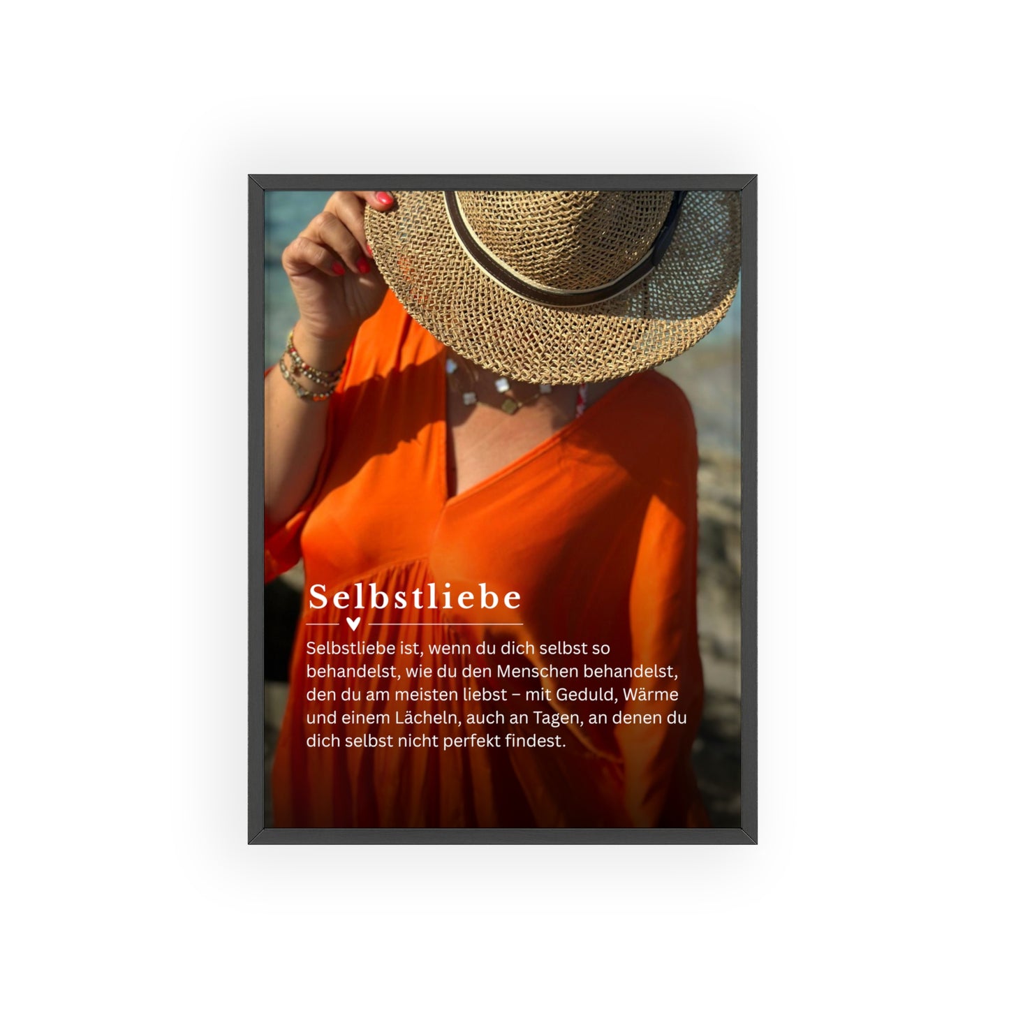 KIRSTEN PERSÖNLICH Bild mit Rahmen "SELBSTLIEBE", lade Dein eigenes Bild hoch!
