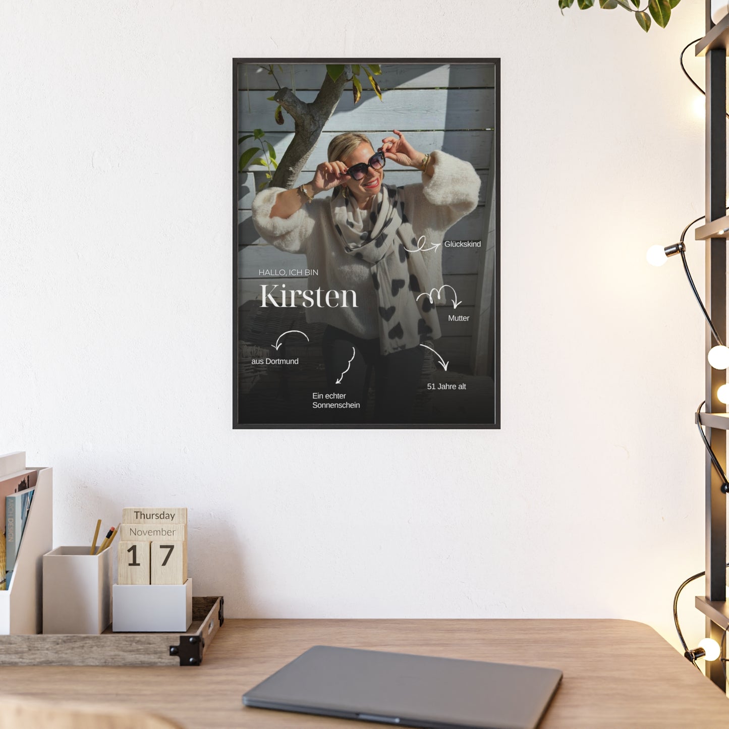 KIRSTEN PERSÖNLICH Poster mit Rahmen "ICH"