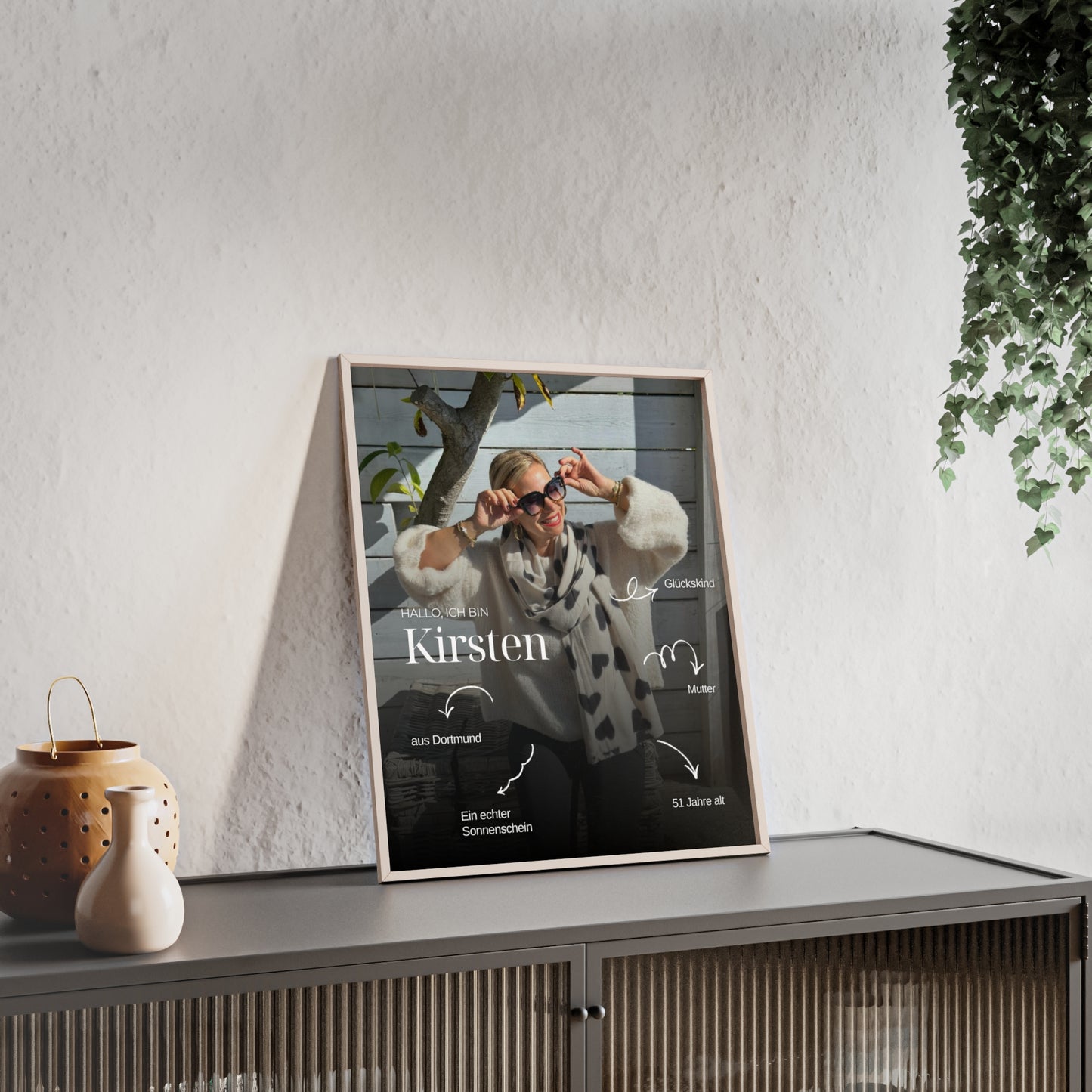 KIRSTEN PERSÖNLICH Poster mit Rahmen "ICH"