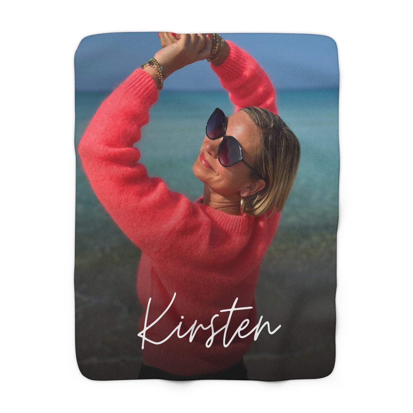 KIRSTEN PERSÖNLICH Decke "DU", lade Dein Bild hoch und wähle Deinen Namen!