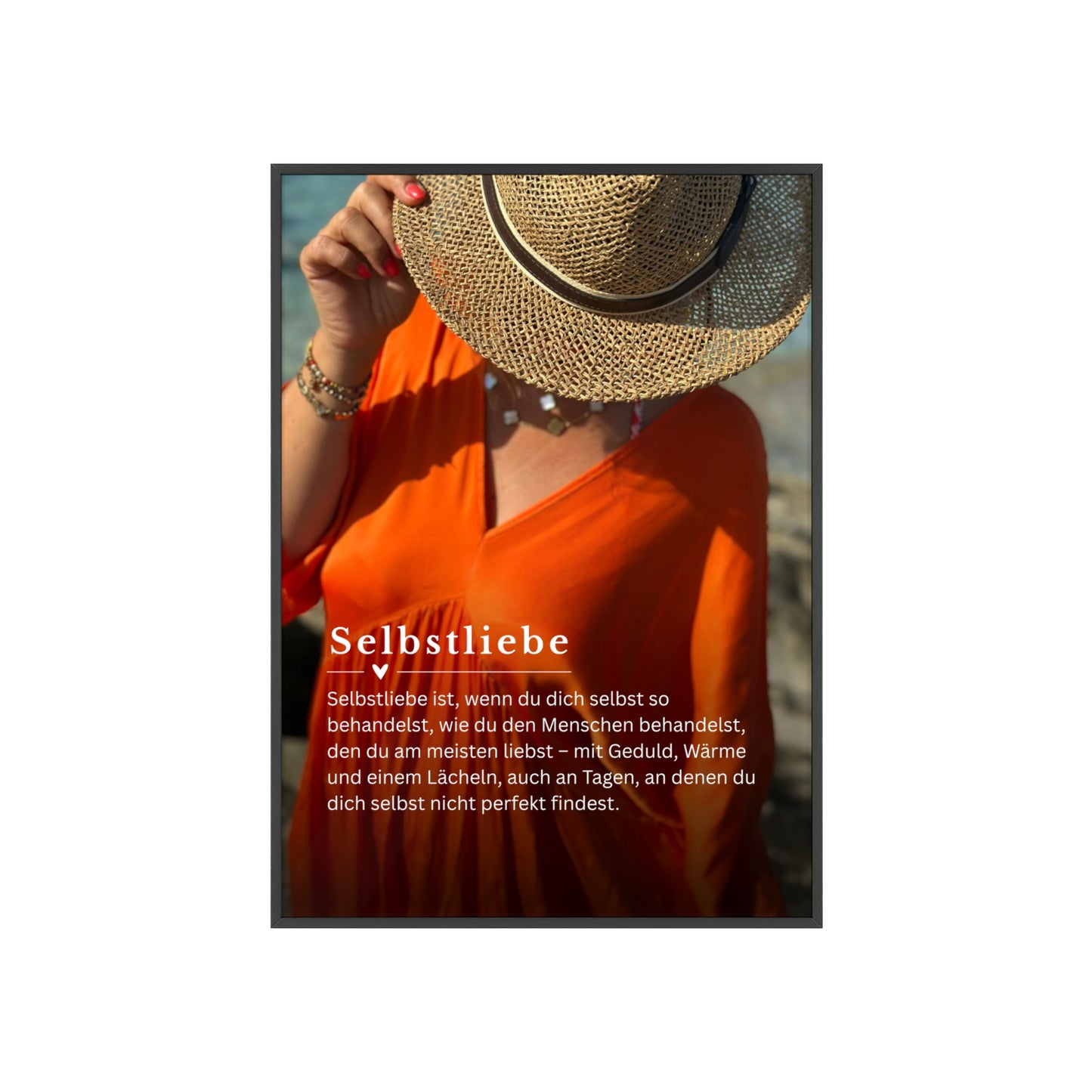 KIRSTEN PERSÖNLICH Bild mit Rahmen "SELBSTLIEBE", lade Dein eigenes Bild hoch!