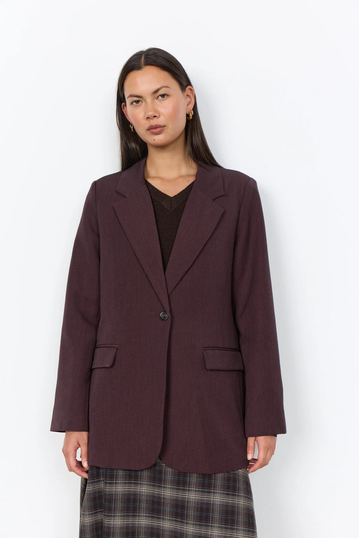 SC-ANN 2 BLAZER DUNKLE PFLAUME