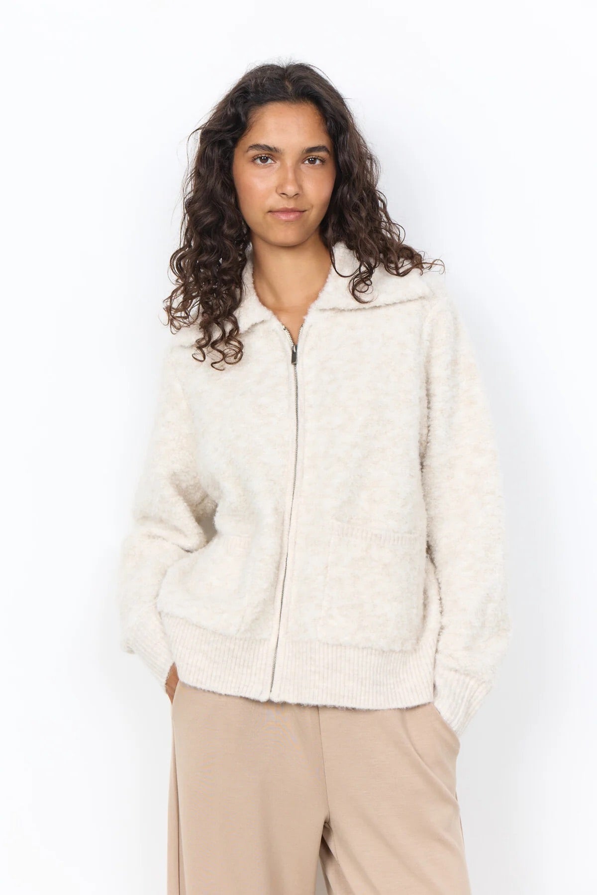 SC-VENCHE 4 STRICKJACKE LEICHTER SAND