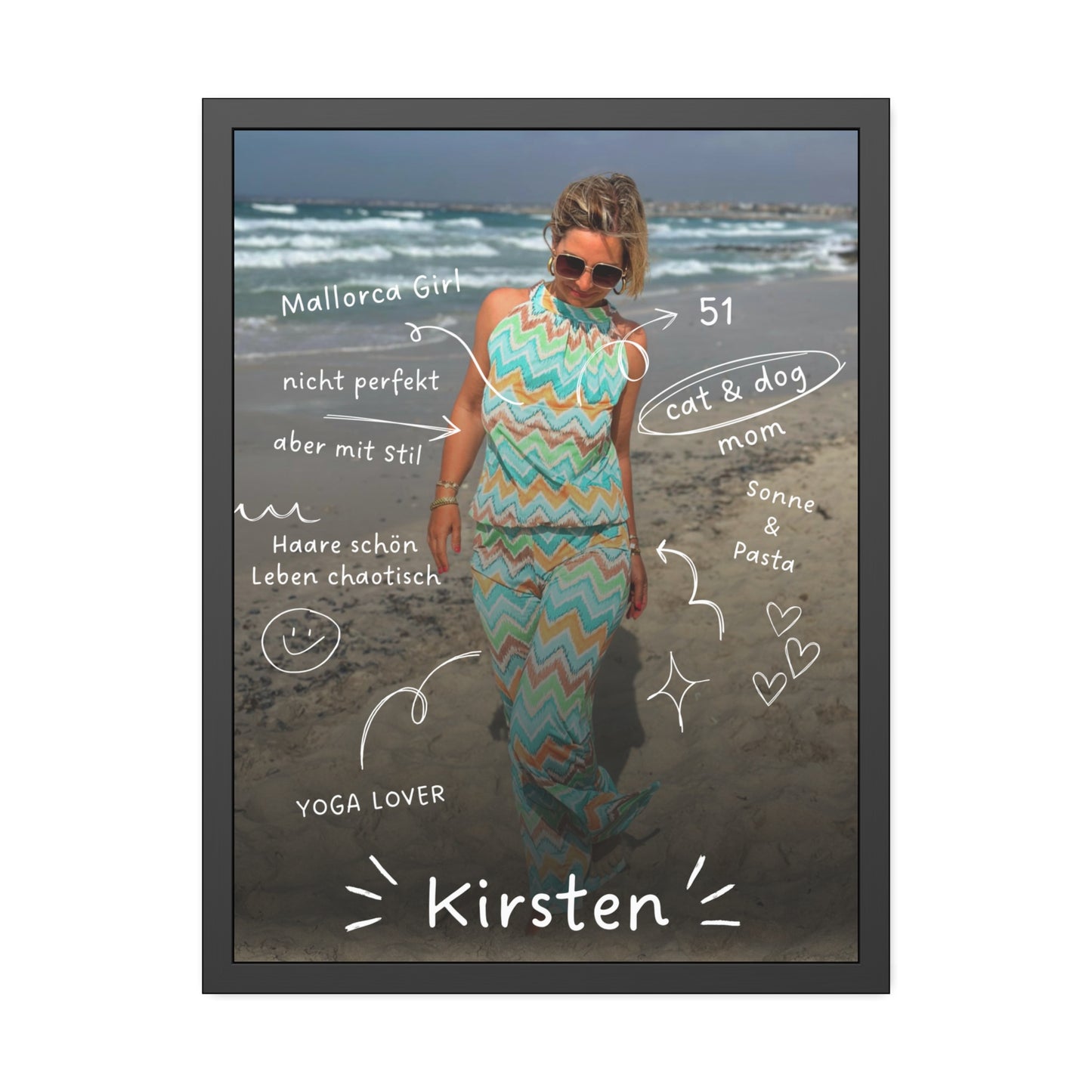 KIRSTEN PERSÖNLICH Bild mit schwarzem Rahmen "me, myself and I"