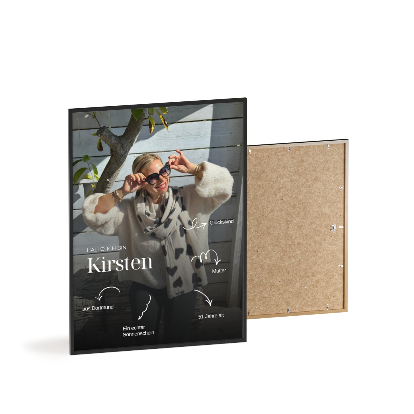 KIRSTEN PERSÖNLICH Poster mit Rahmen "ICH"