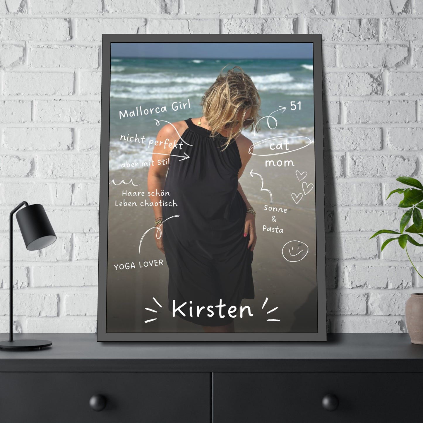 KIRSTEN PERSÖNLICH Bild mit schwarzem Rahmen "me, myself and I"