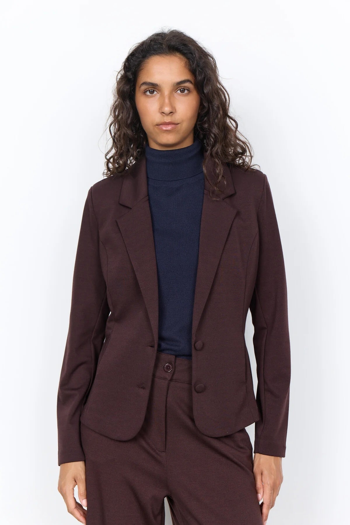 SC-DANIELA 1 BLAZER DUNKLE PFLAUME