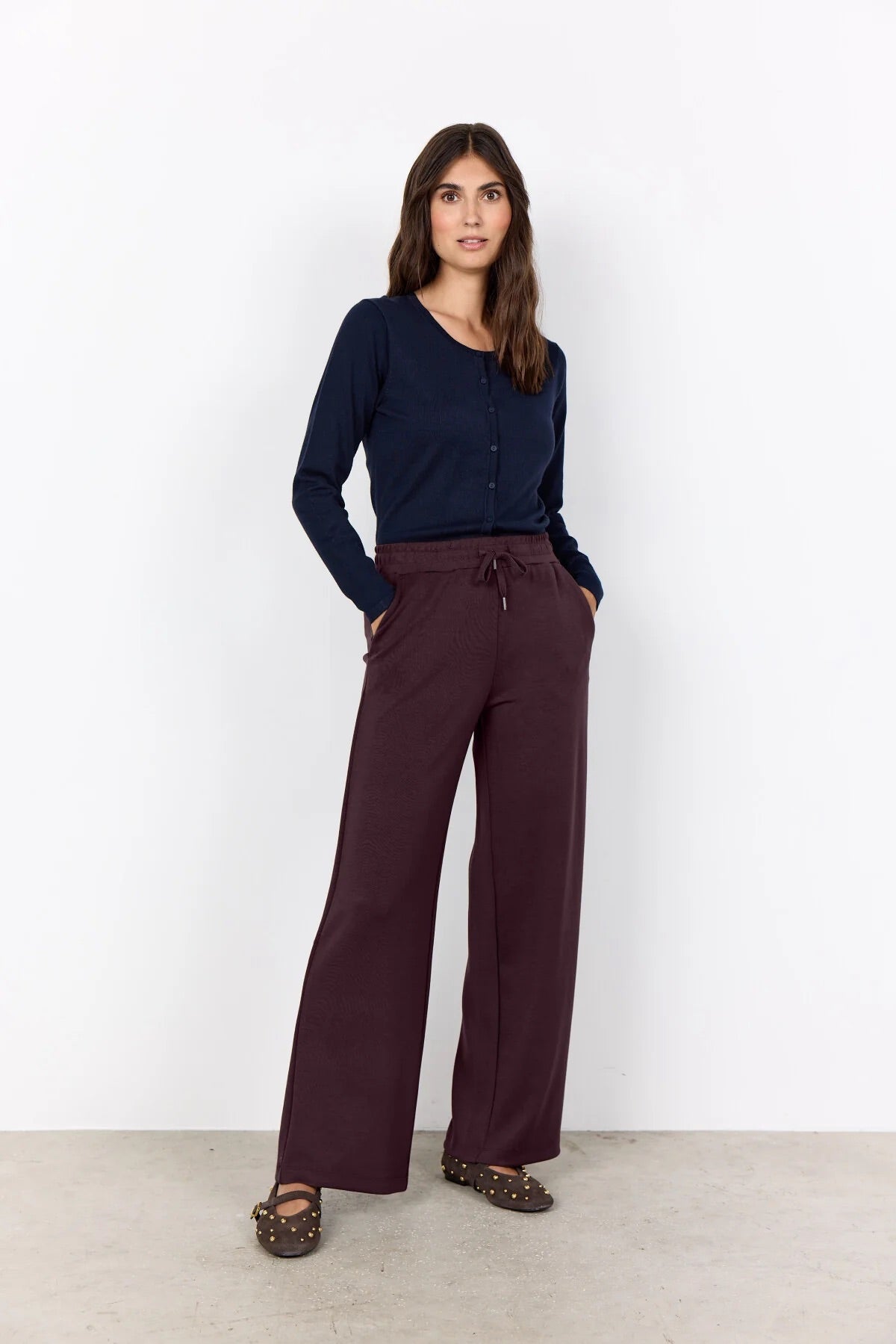 SC-BANU 116 HOSE - DUNKLE PFLAUME
