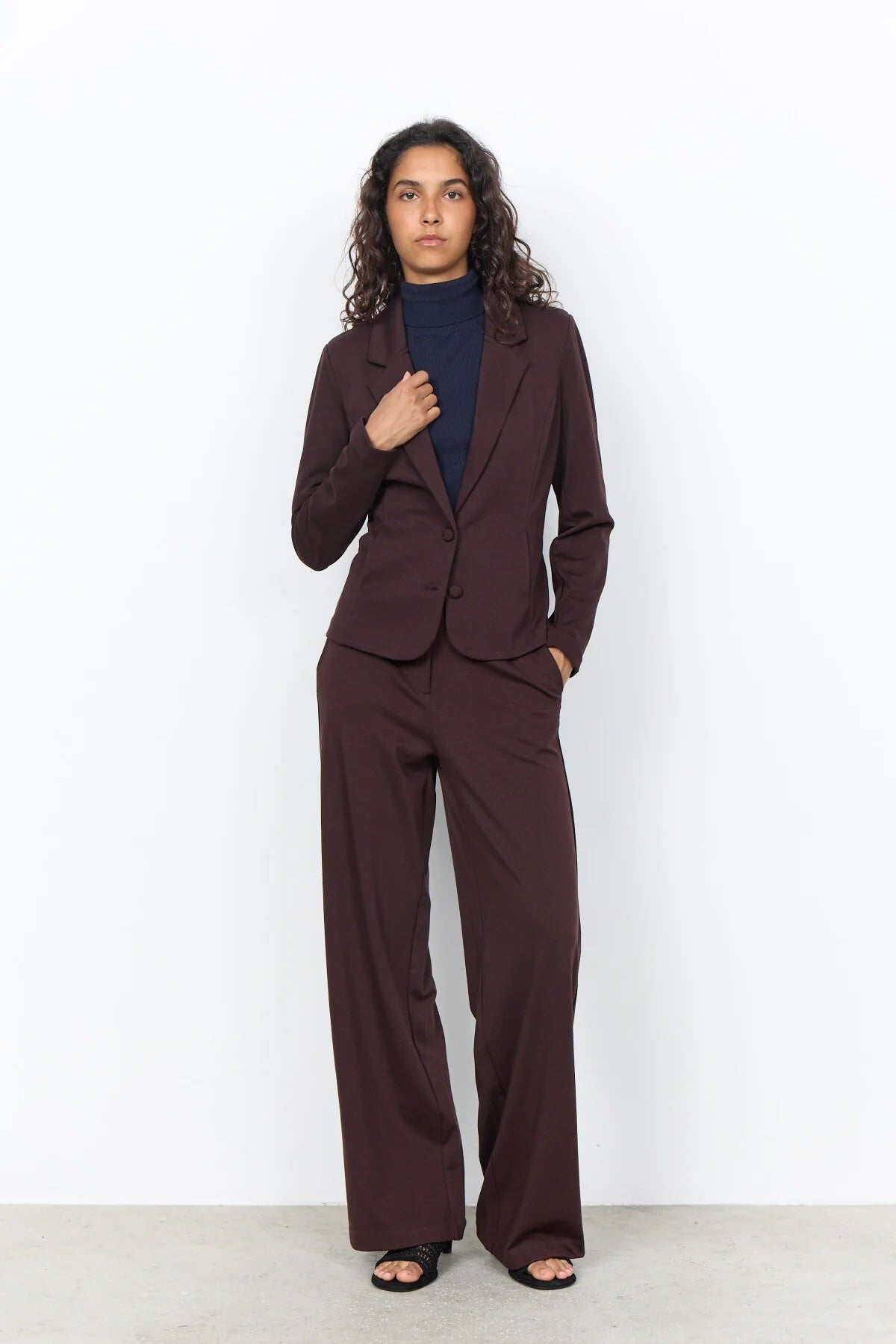 SC-DANIELA 1 BLAZER DUNKLE PFLAUME