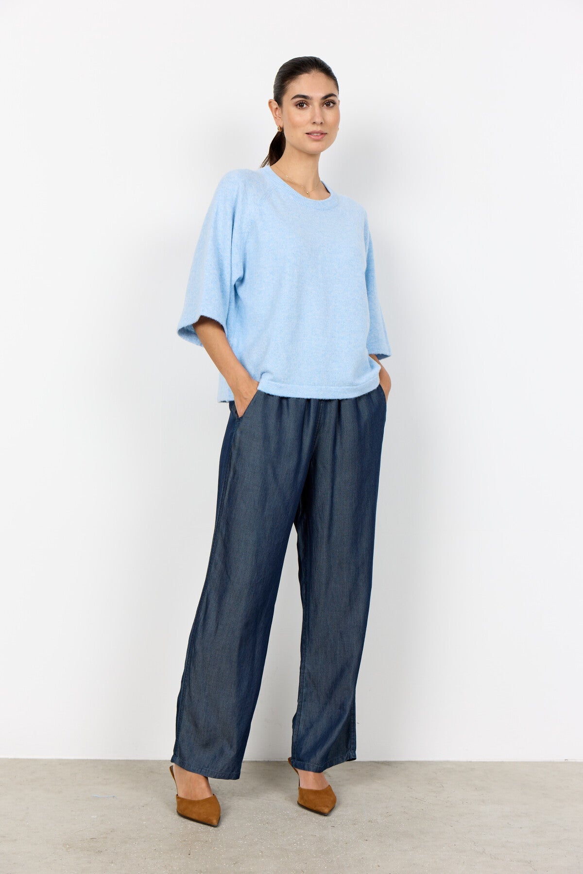 SC-ORLEAN 1 PULLOVER HELLBLAU