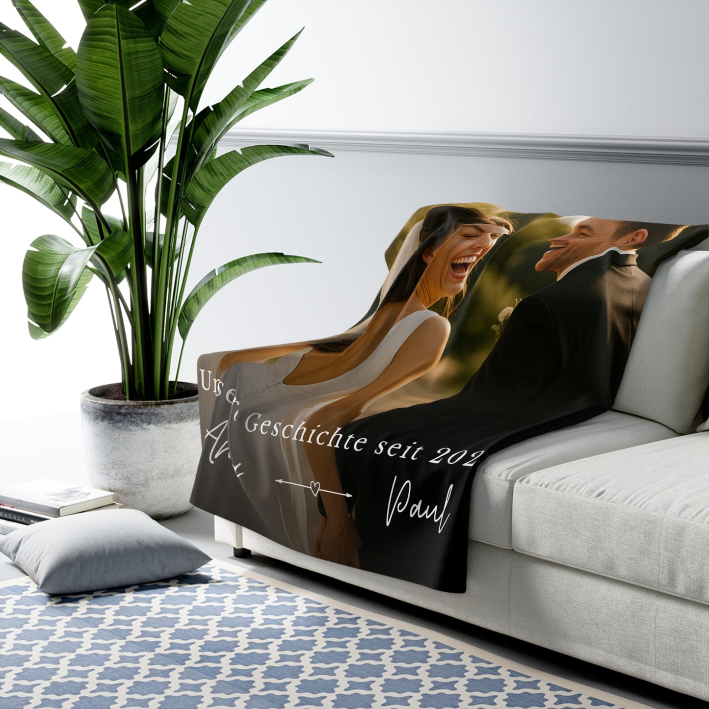 KIRSTEN PERSÖNLICH Decke "Partnerdecke", ladet Euer Bild und ein Datum hoch!