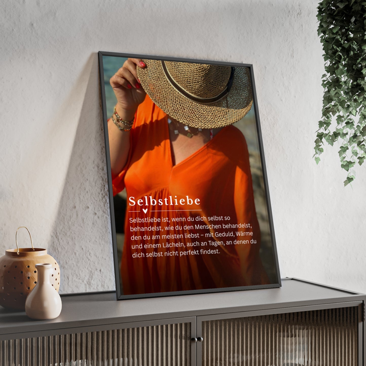 KIRSTEN PERSÖNLICH Bild mit Rahmen "SELBSTLIEBE", lade Dein eigenes Bild hoch!