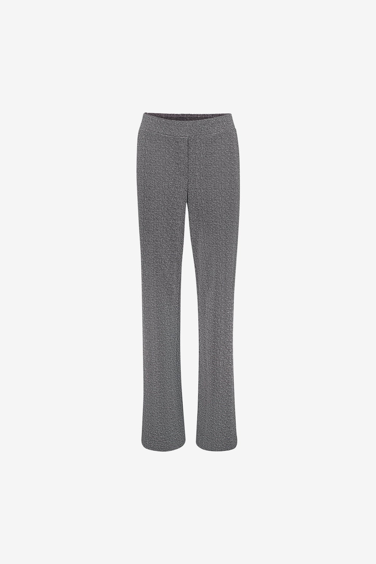 Herringbone Drapé Hose - Black/Off White