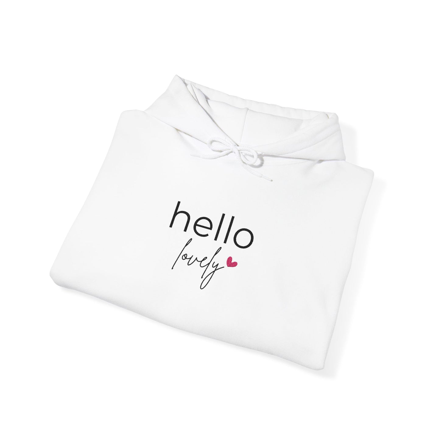 KIRSTEN PERSÖNLICH Bestickter Hoodie "hello lovely"