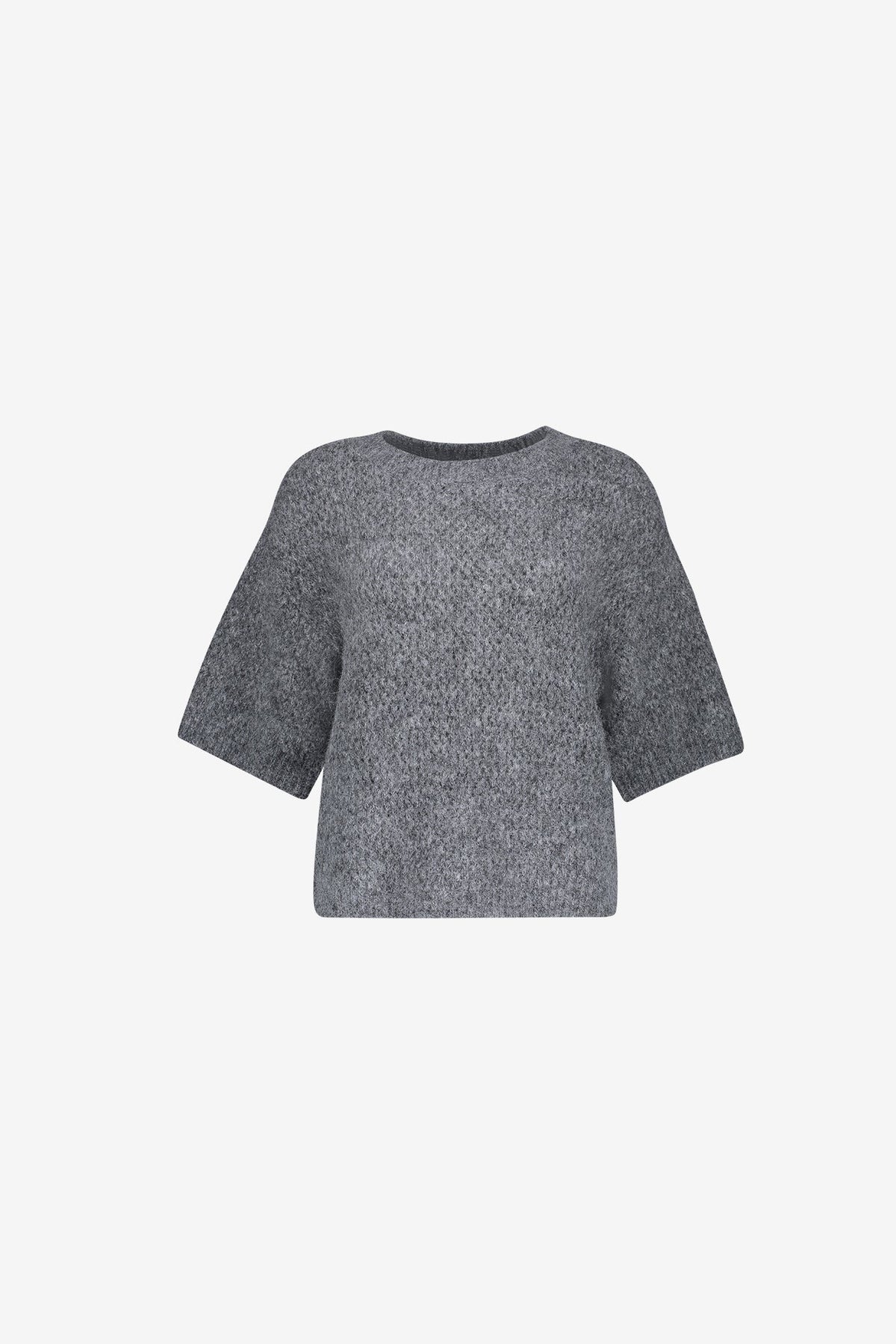 Fluffy Knit Pullover - Grau