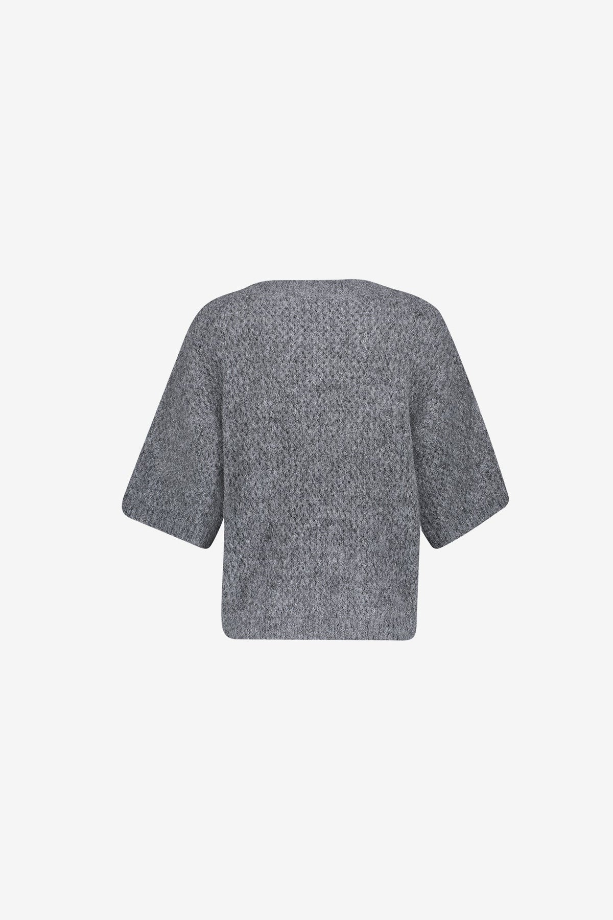 Fluffy Knit Pullover - Grau
