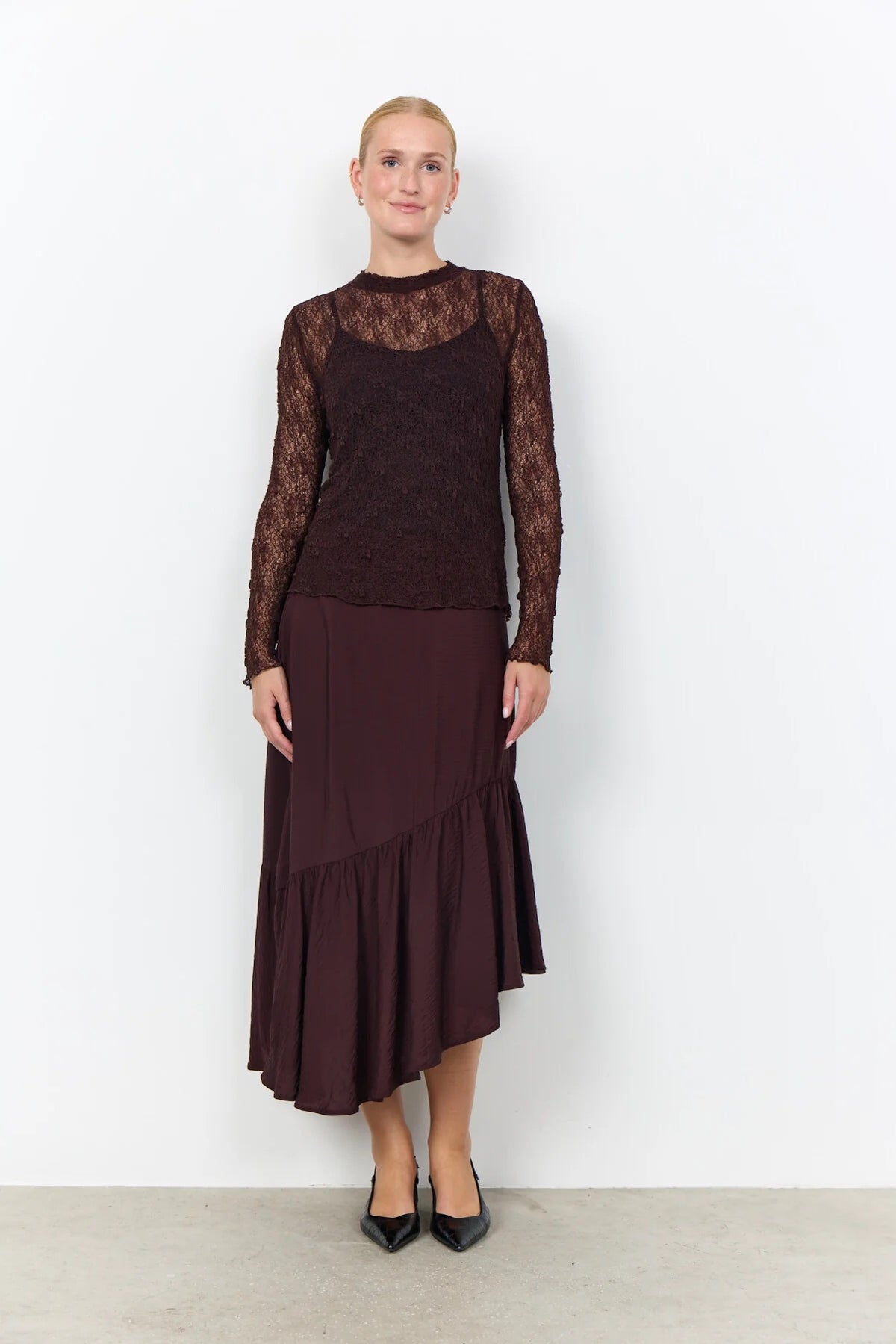 SC-JABINA 1 BLUSE - DUNKLE PFLAUME