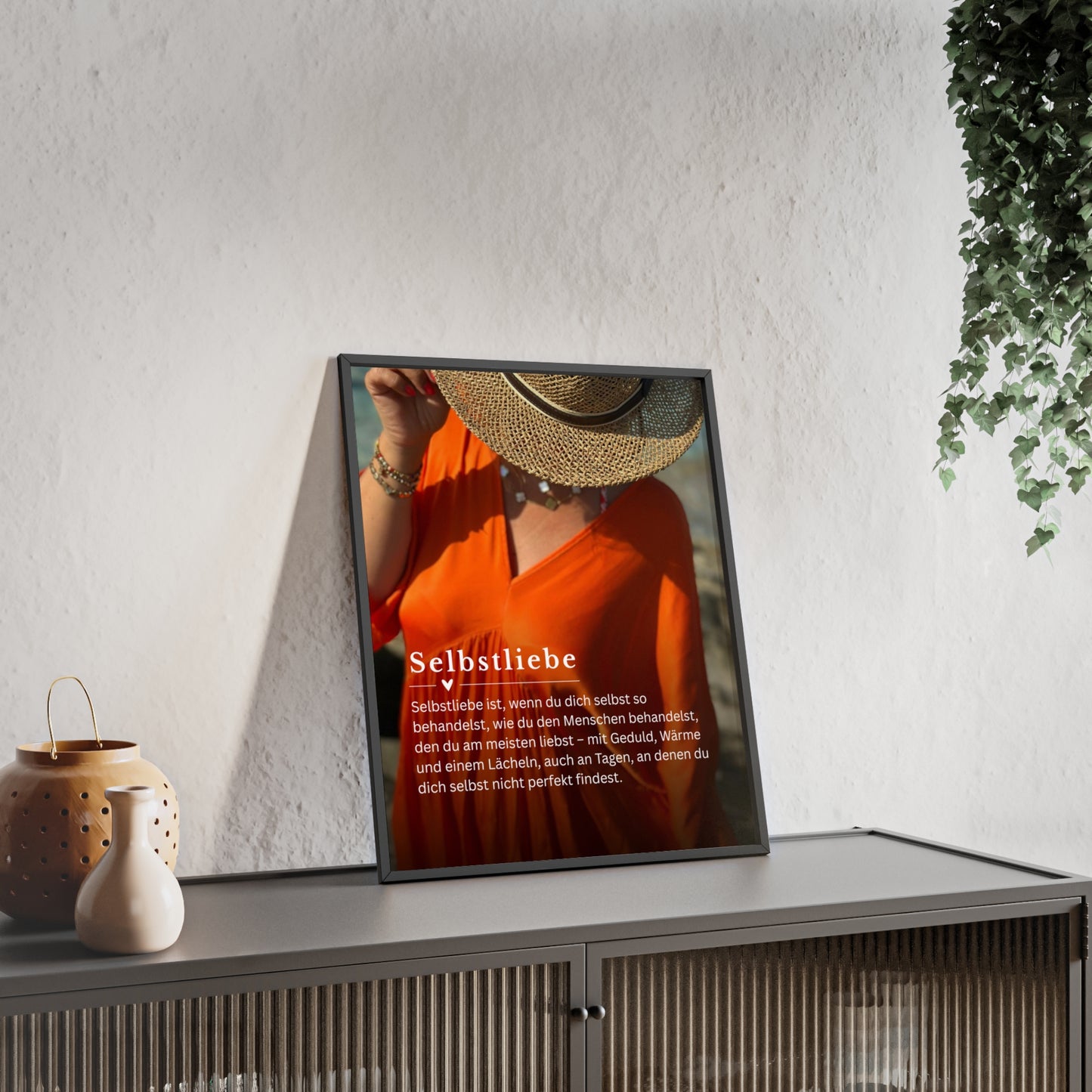 KIRSTEN PERSÖNLICH Bild mit Rahmen "SELBSTLIEBE", lade Dein eigenes Bild hoch!