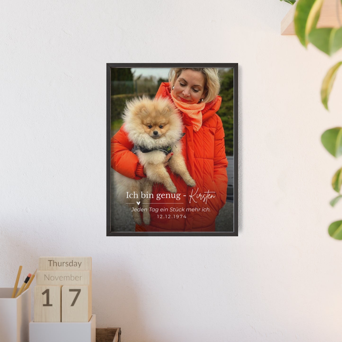 KIRSTEN PERSÖNLICH Bild mit Rahmen "SELBSTLIEBE", lade Dein Bild hoch und schreibe etwas zu Dir!