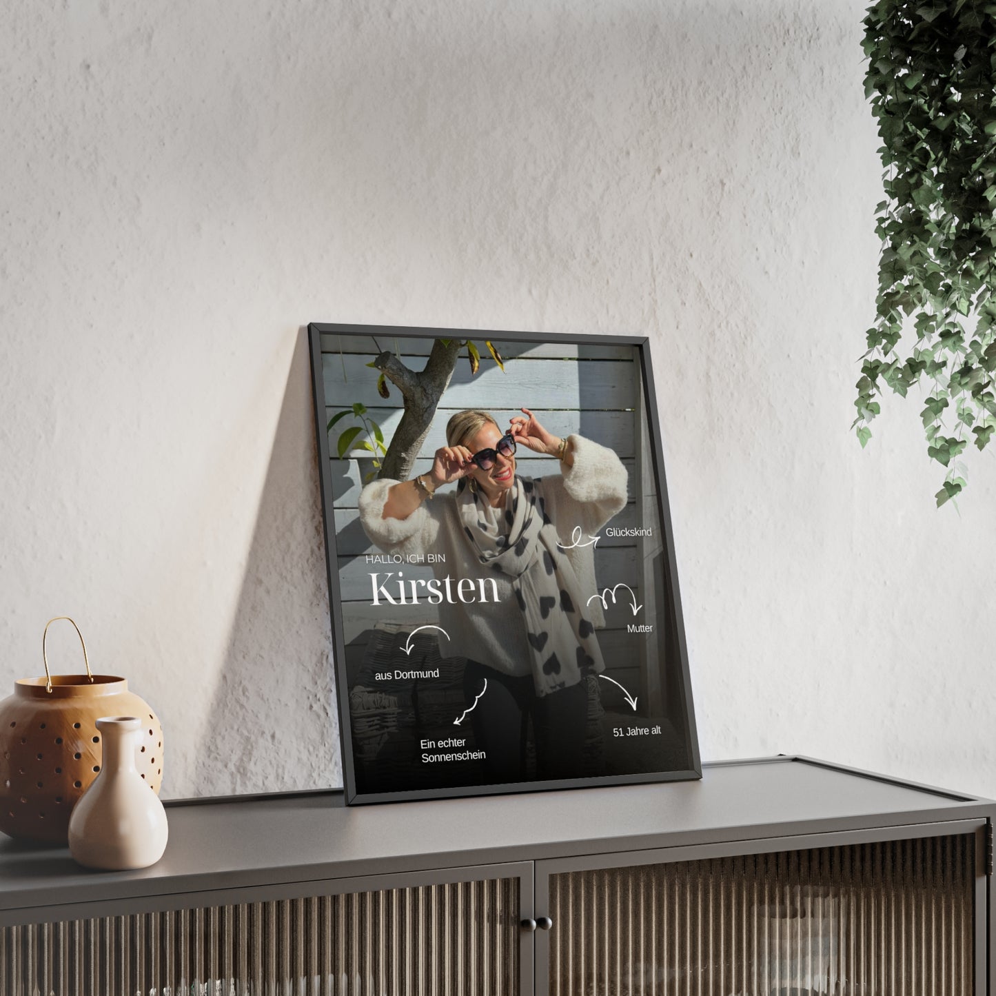 KIRSTEN PERSÖNLICH Poster mit Rahmen "ICH"