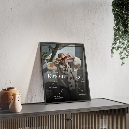 KIRSTEN PERSÖNLICH Poster mit Rahmen "ICH"