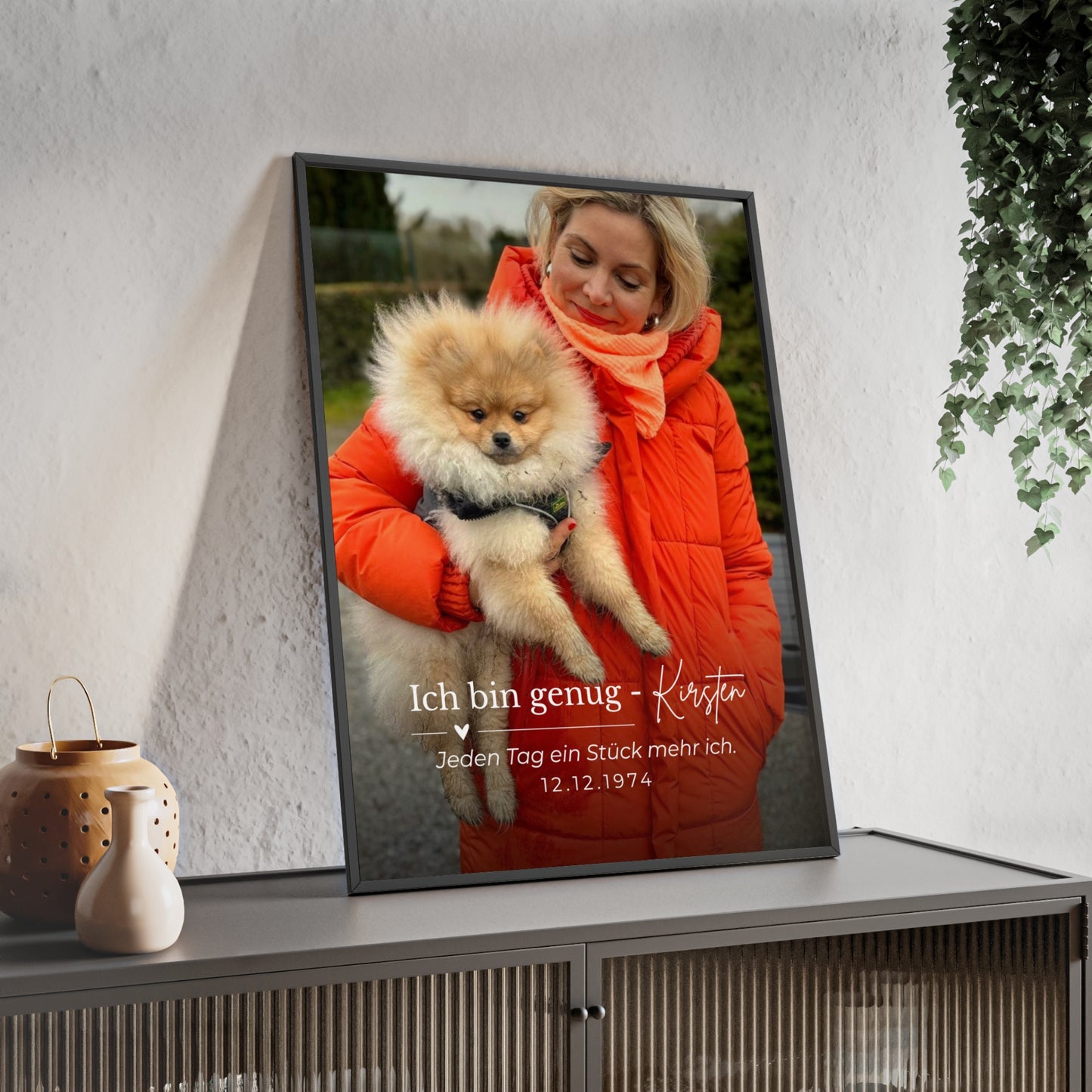 KIRSTEN PERSÖNLICH Bild mit Rahmen "SELBSTLIEBE", lade Dein Bild hoch und schreibe etwas zu Dir!