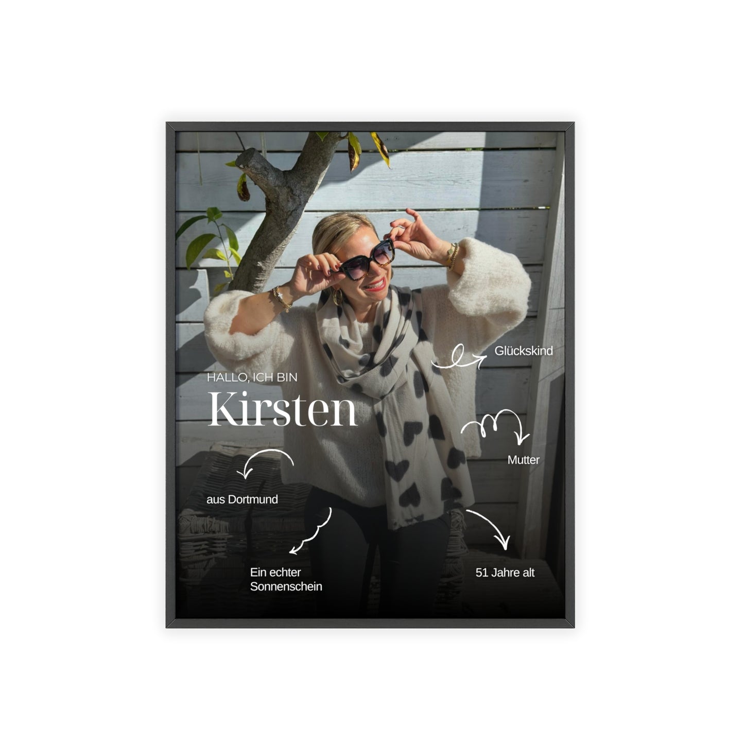 KIRSTEN PERSÖNLICH Poster mit Rahmen "ICH"