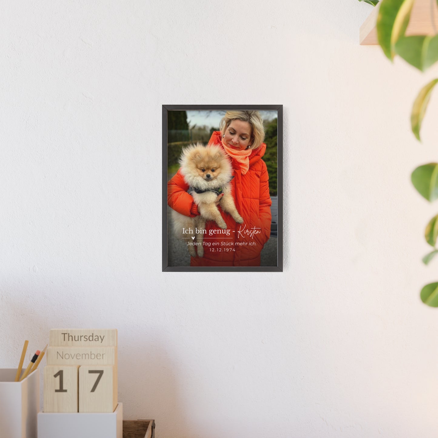 KIRSTEN PERSÖNLICH Bild mit Rahmen "SELBSTLIEBE", lade Dein Bild hoch und schreibe etwas zu Dir!