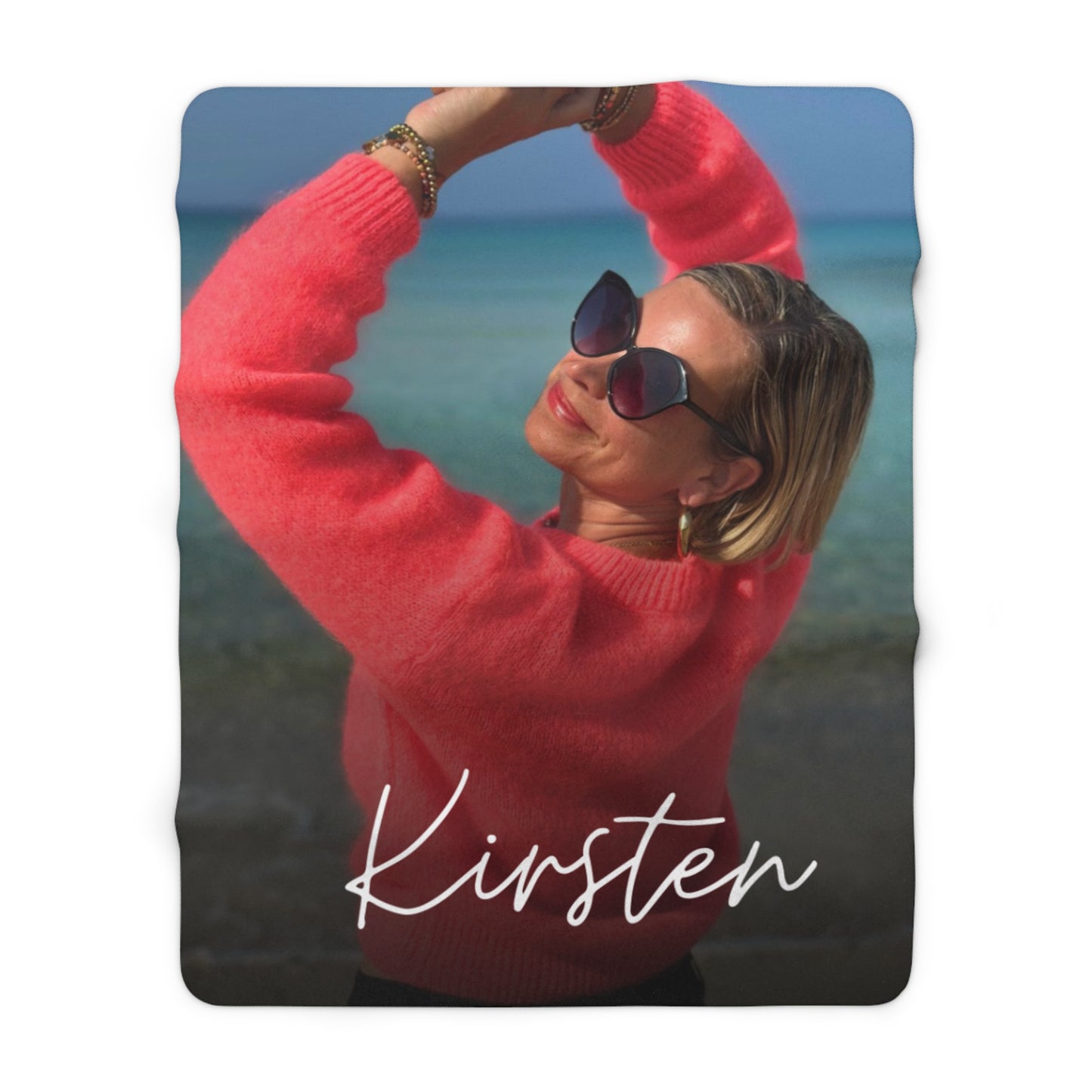 KIRSTEN PERSÖNLICH Decke "DU", lade Dein Bild hoch und wähle Deinen Namen!