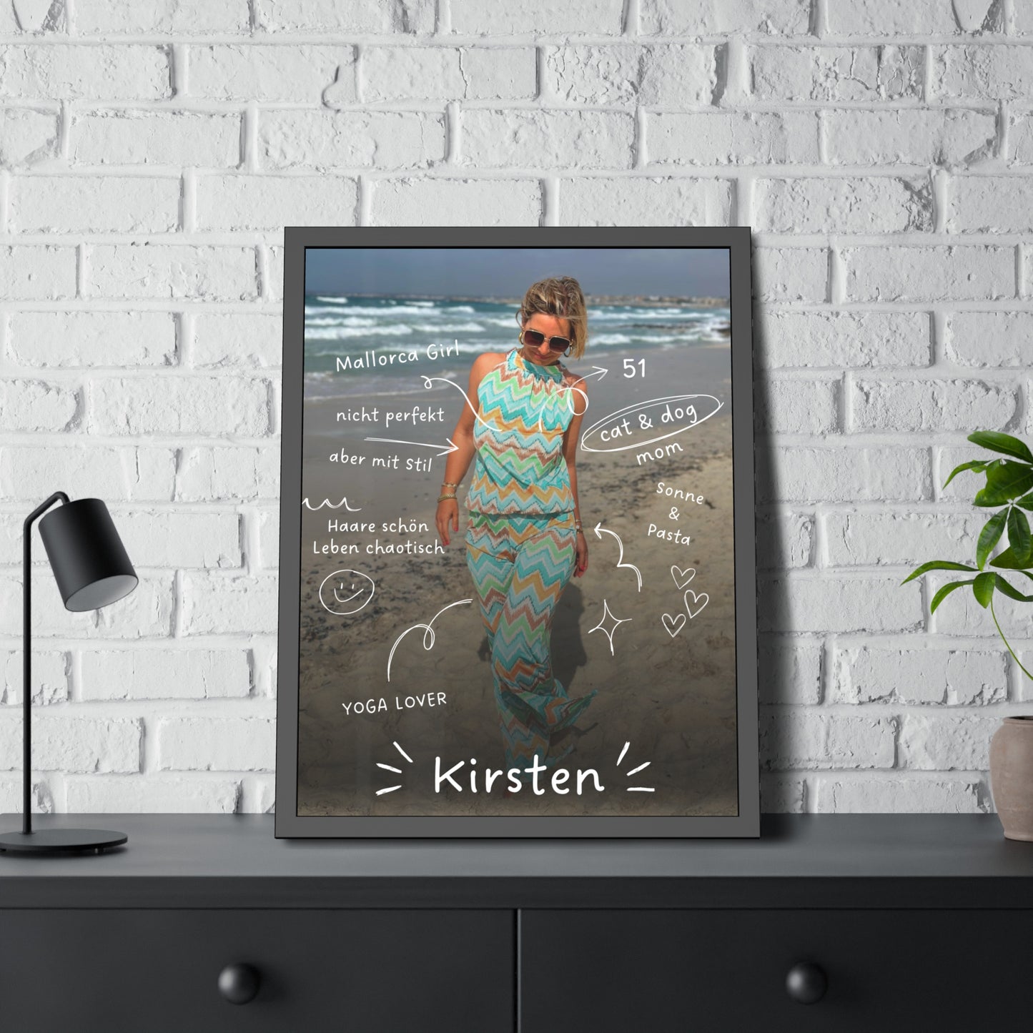 KIRSTEN PERSÖNLICH Bild mit schwarzem Rahmen "me, myself and I"