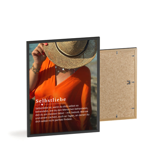 KIRSTEN PERSÖNLICH Bild mit Rahmen "SELBSTLIEBE", lade Dein eigenes Bild hoch!