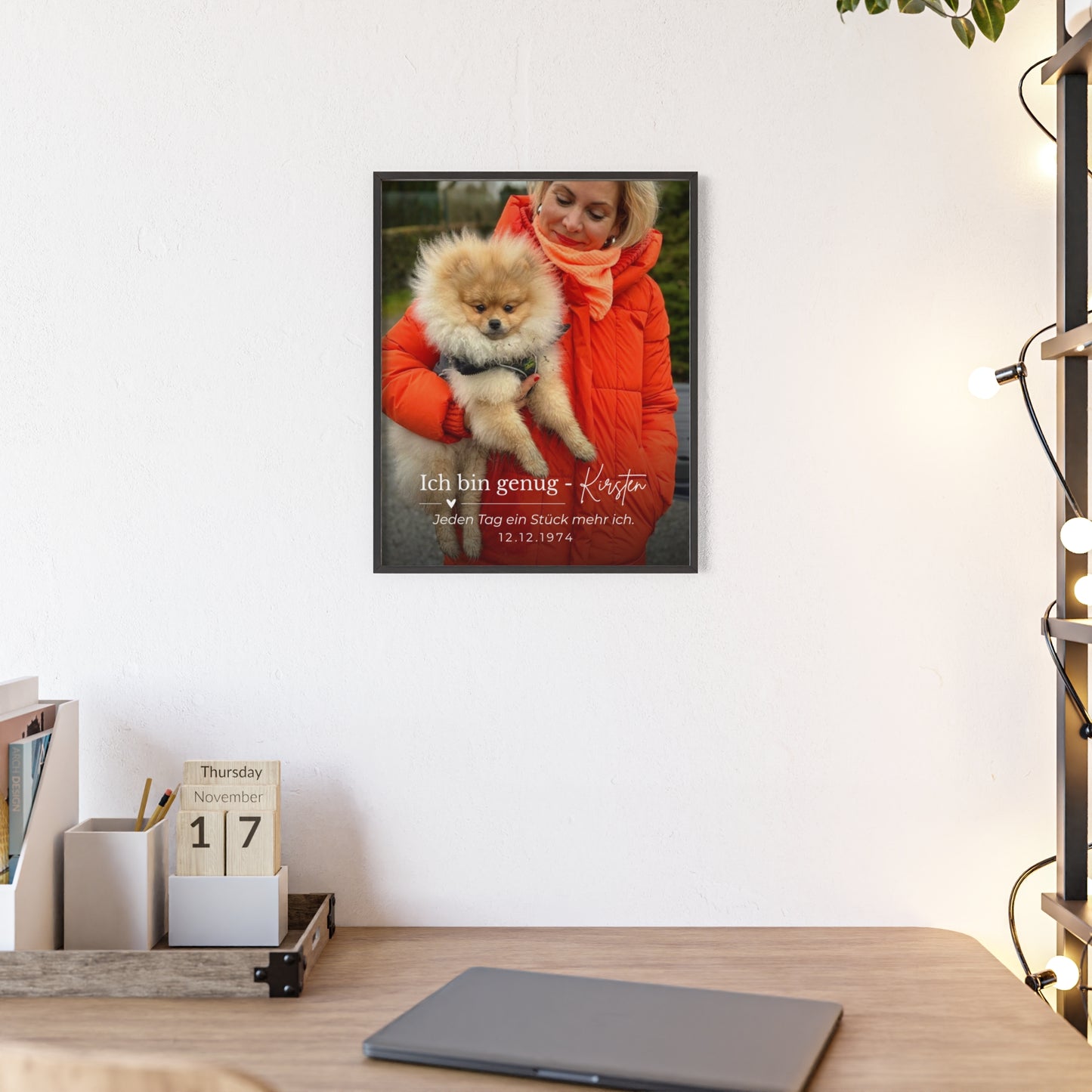 KIRSTEN PERSÖNLICH Bild mit Rahmen "SELBSTLIEBE", lade Dein Bild hoch und schreibe etwas zu Dir!