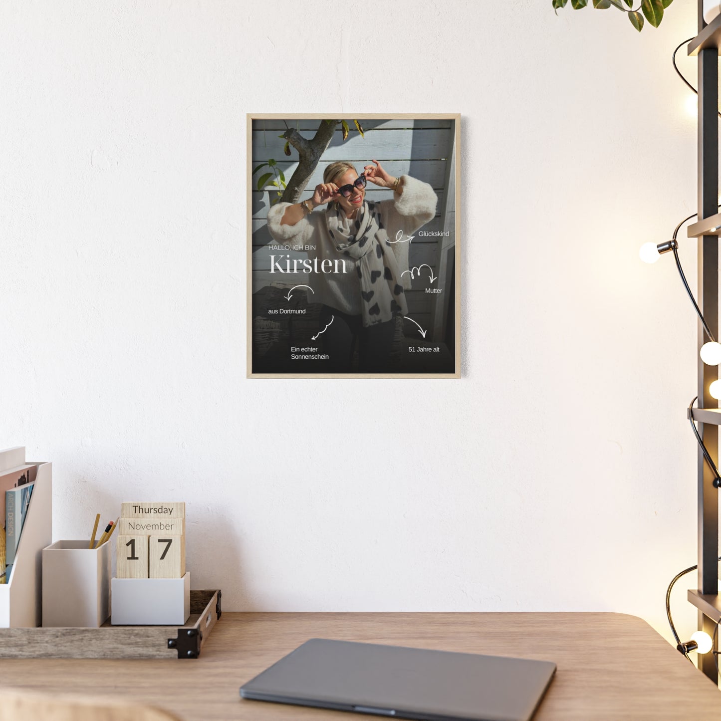 KIRSTEN PERSÖNLICH Poster mit Rahmen "ICH"