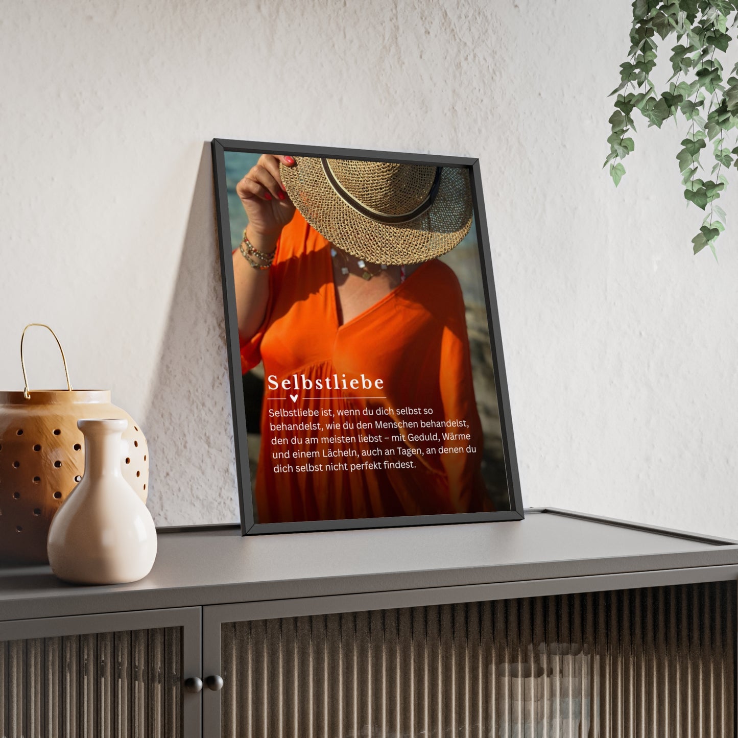 KIRSTEN PERSÖNLICH Bild mit Rahmen "SELBSTLIEBE", lade Dein eigenes Bild hoch!