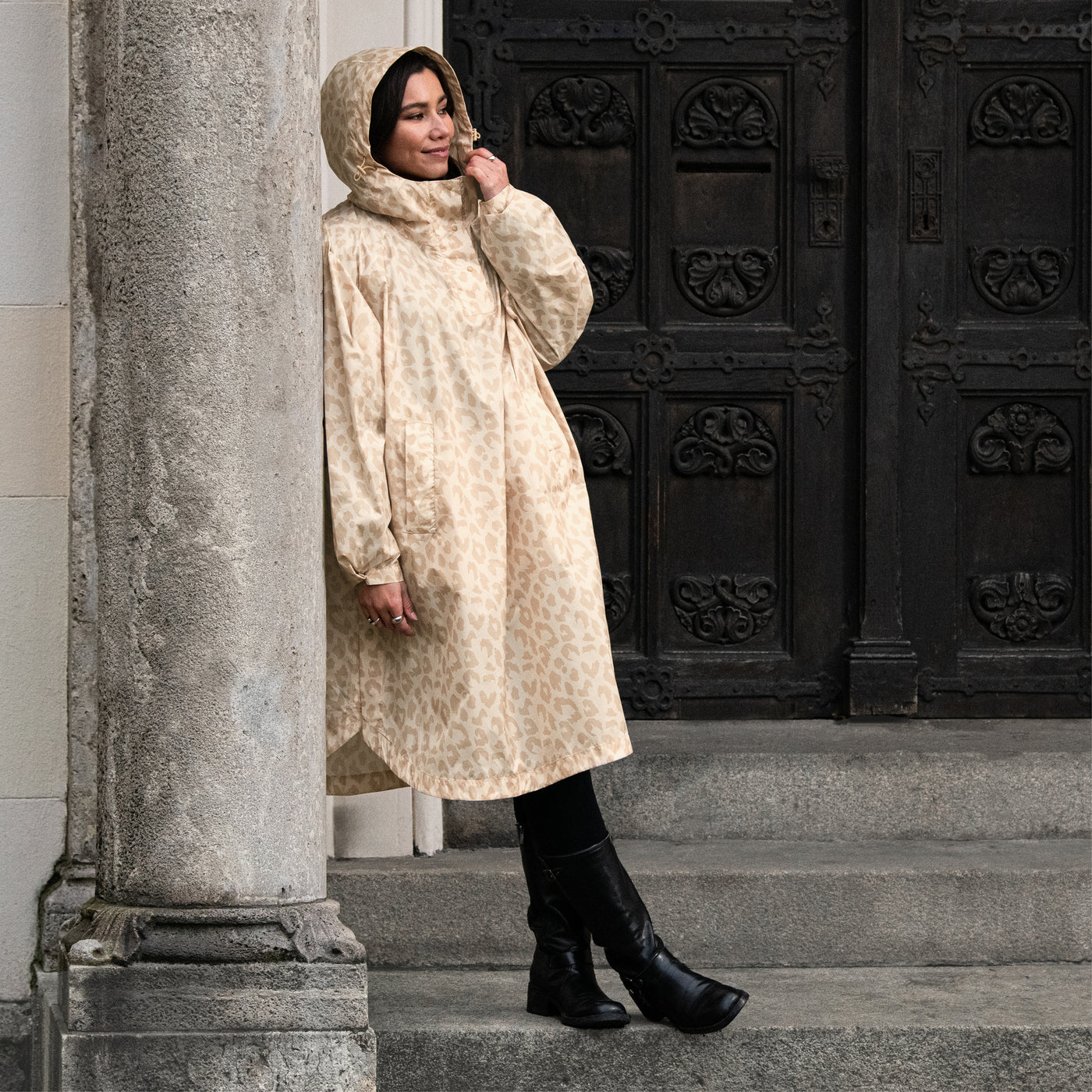 mini maxi raincoat Leo vanille