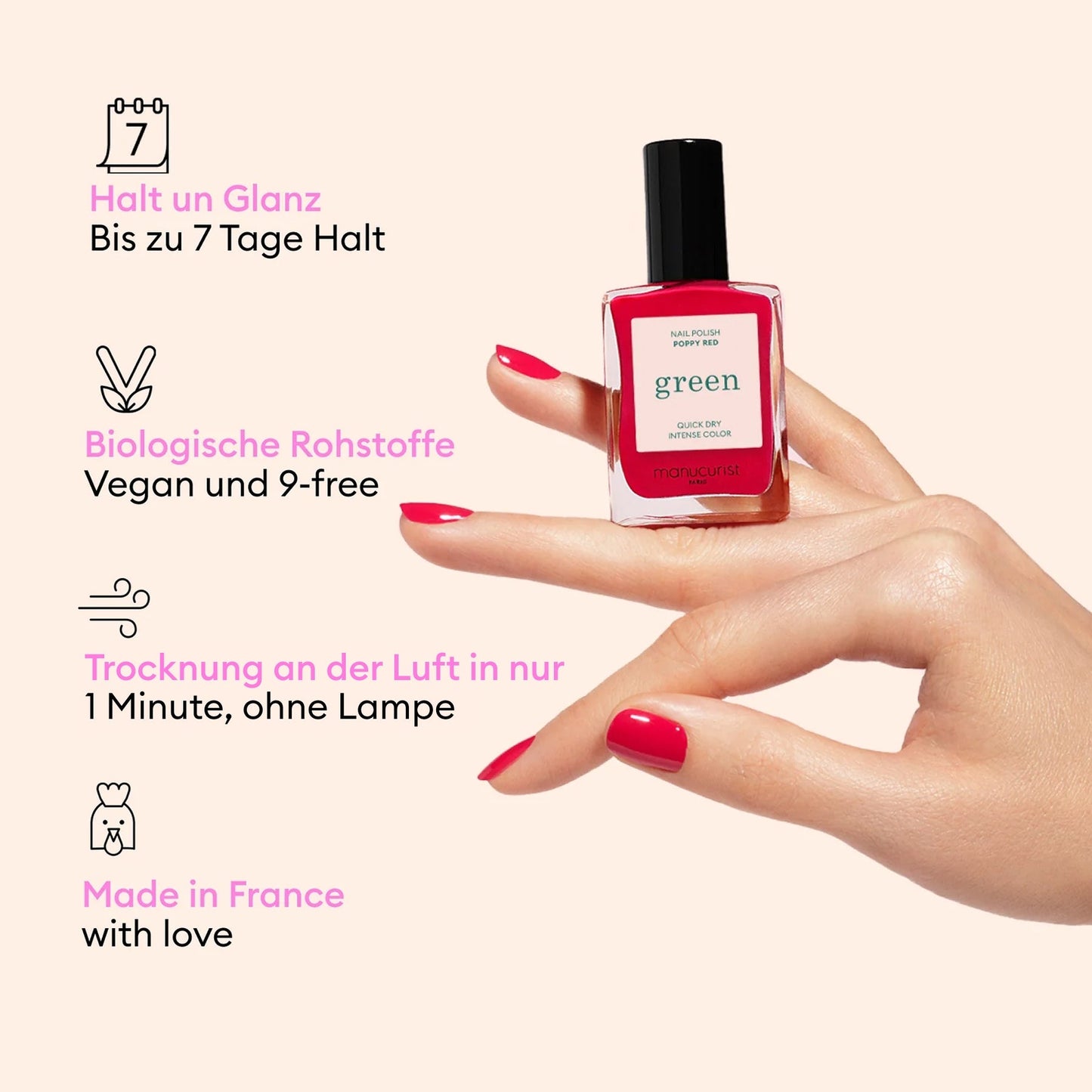 VERNIS À ONGLES GREEN™ - 15 ML Pink Paradise