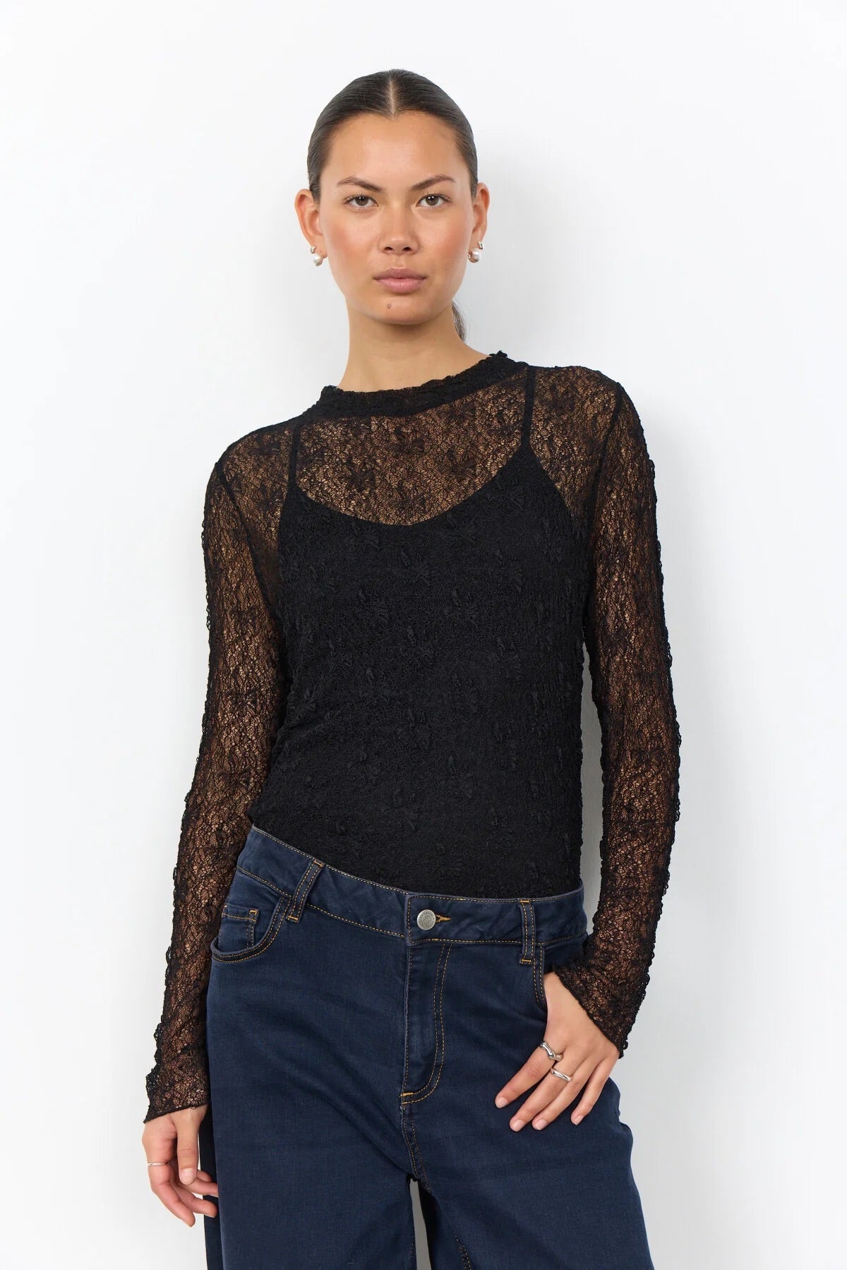 SC-JABINA 1 BLUSE - SCHWARZ