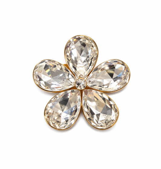 Kristallblüten Brosche „Lumière“