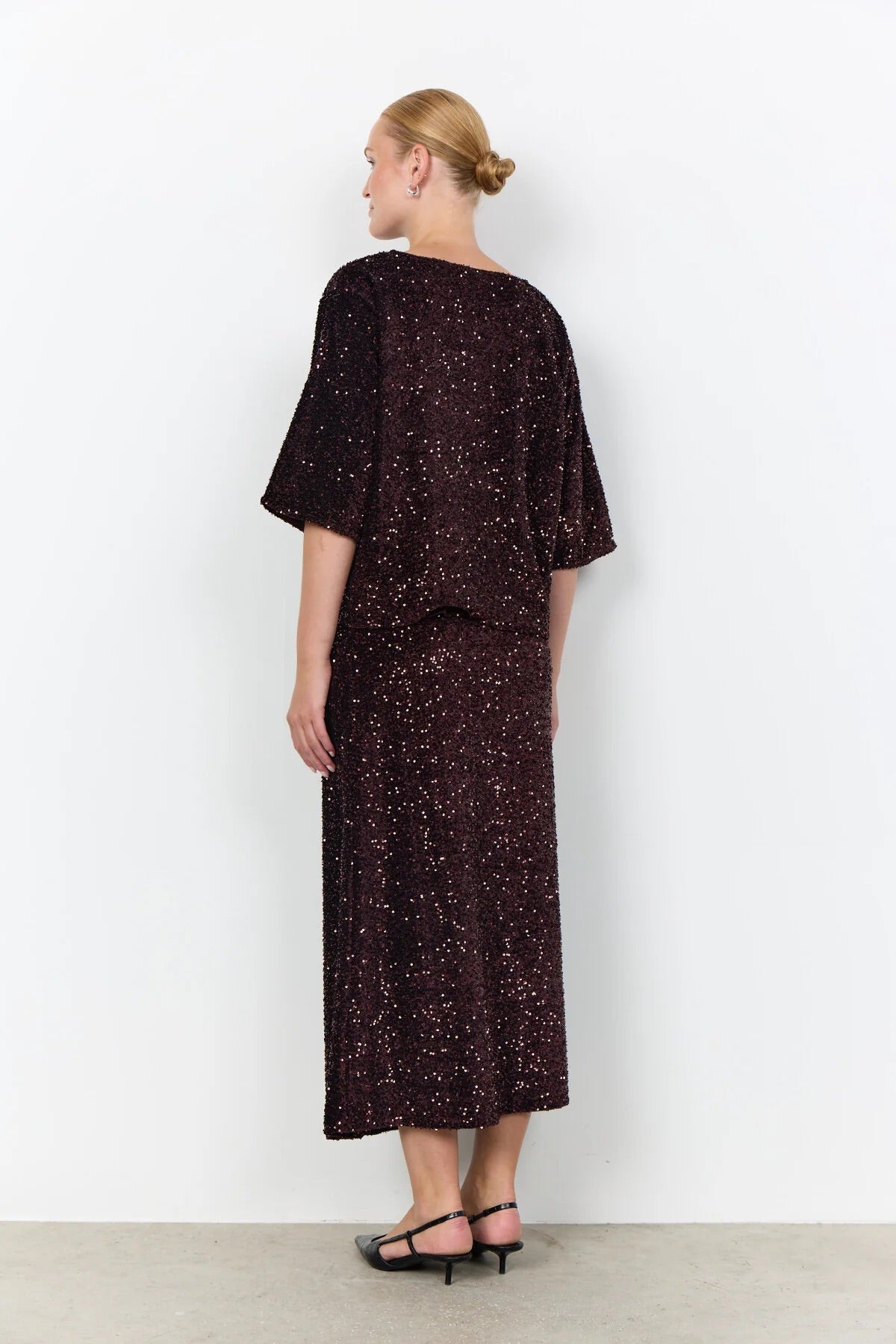 SC-JASLEEN 1 BLUSE - DUNKLE PFLAUME