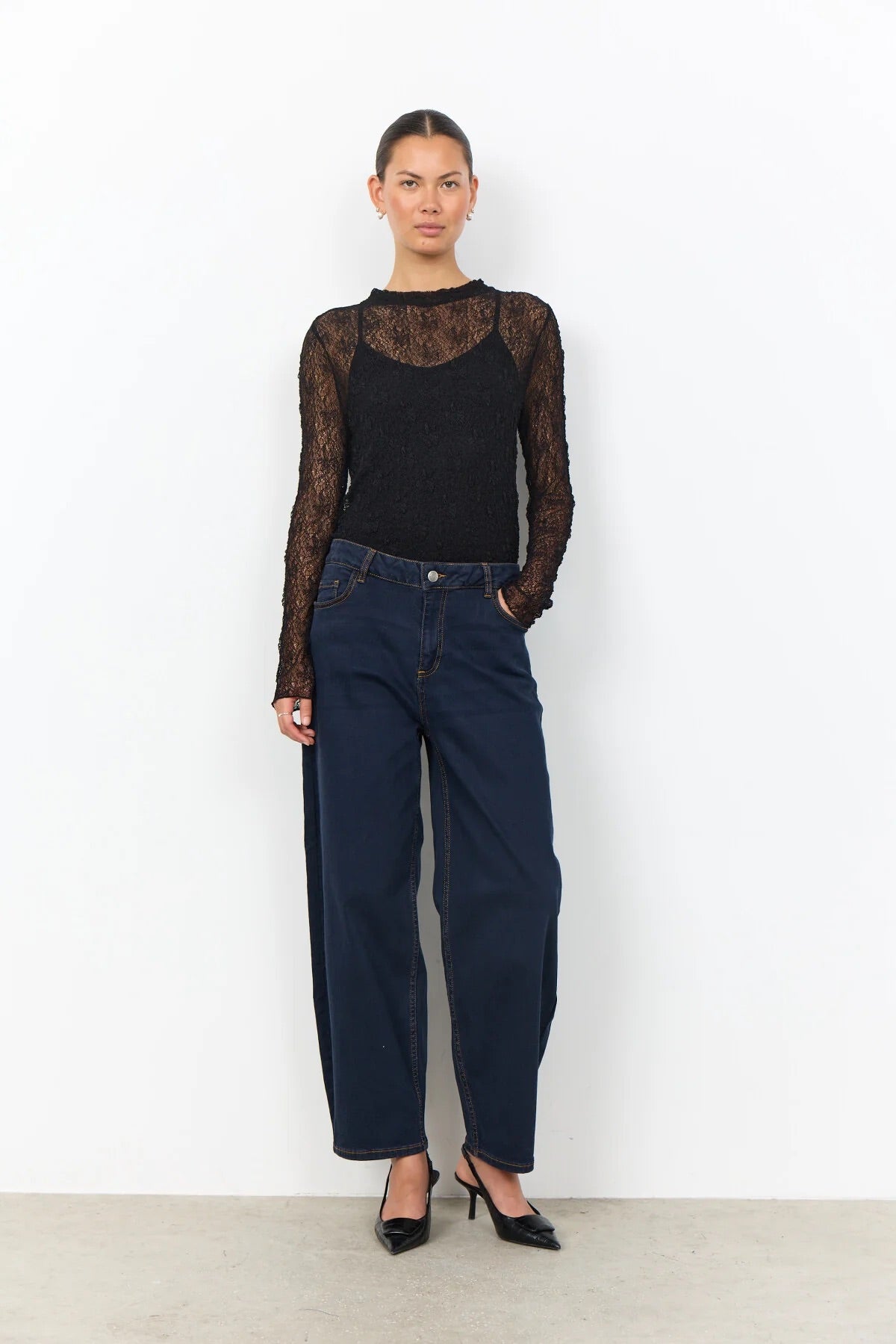 SC-JABINA 1 BLUSE - SCHWARZ
