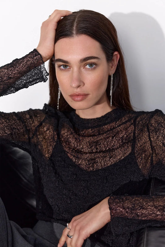 SC-JABINA 1 BLUSE - SCHWARZ