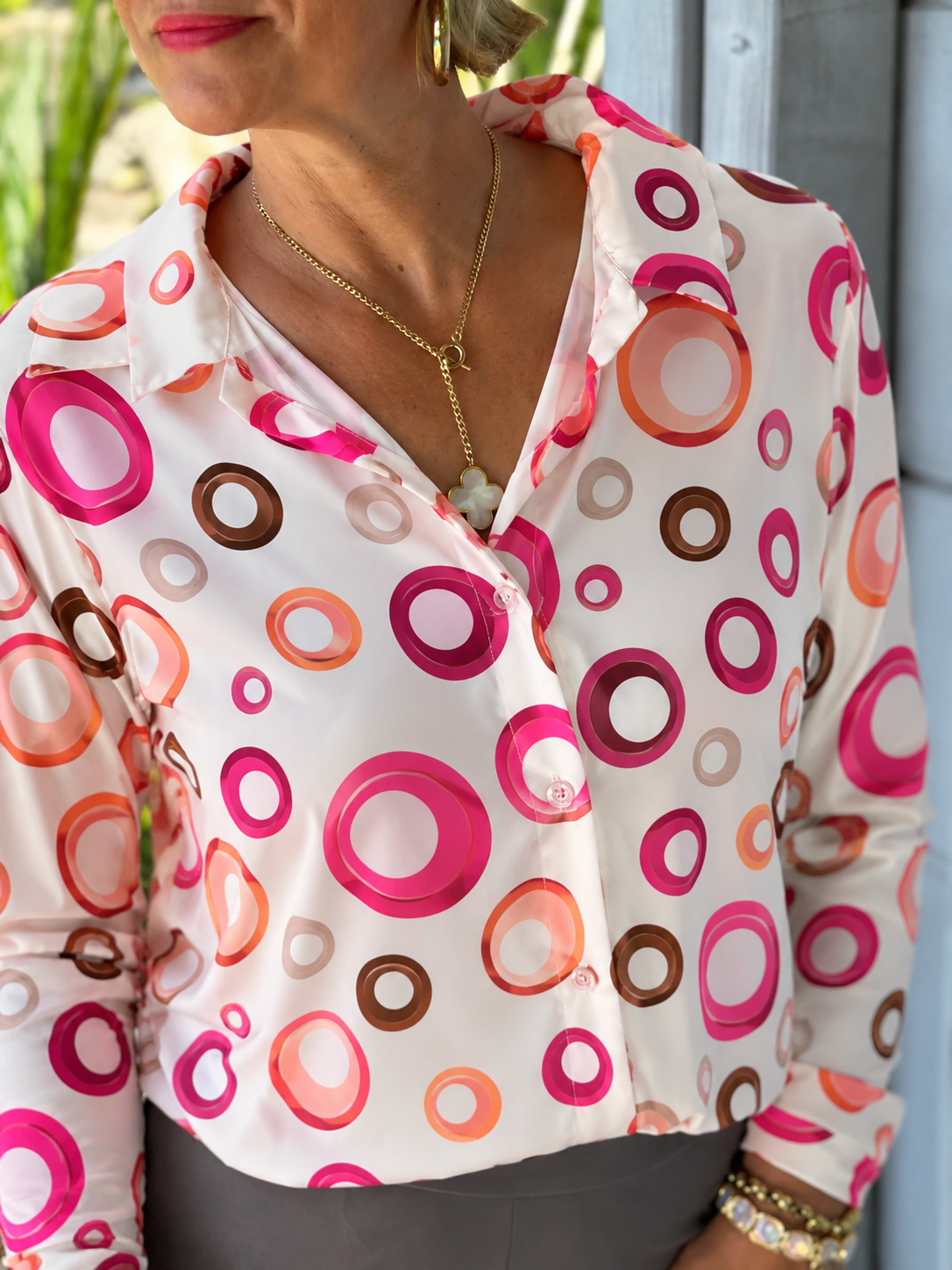 Bluse „Amalfi Circles“