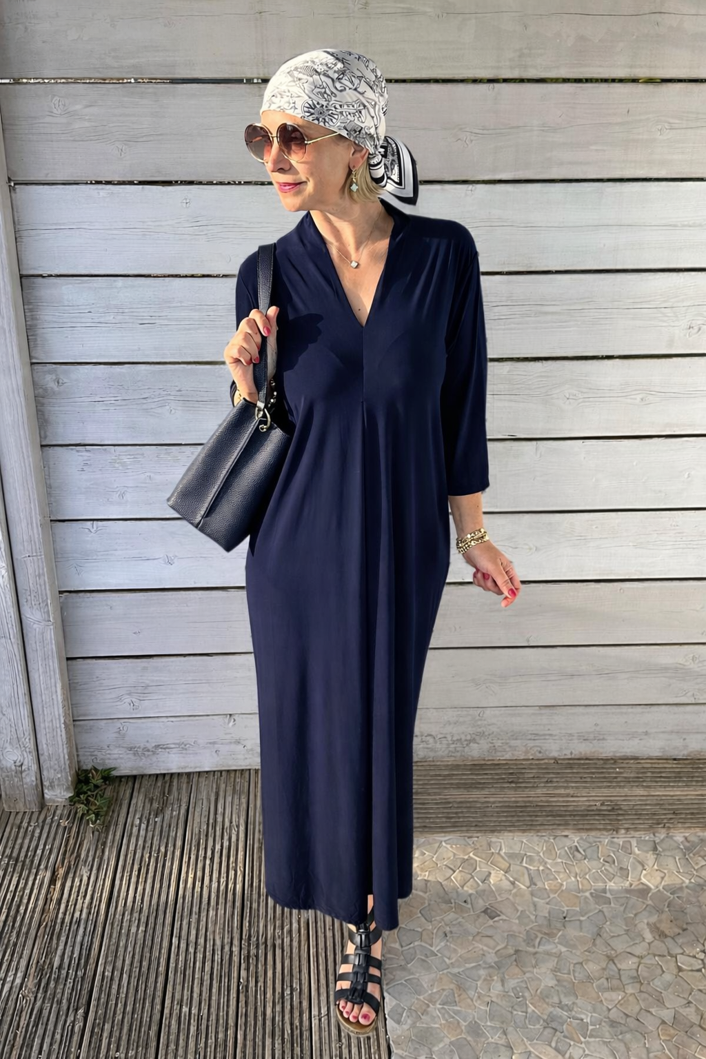 Elegantes Maxi-Kleid „Everyday Chic“ – Navy
