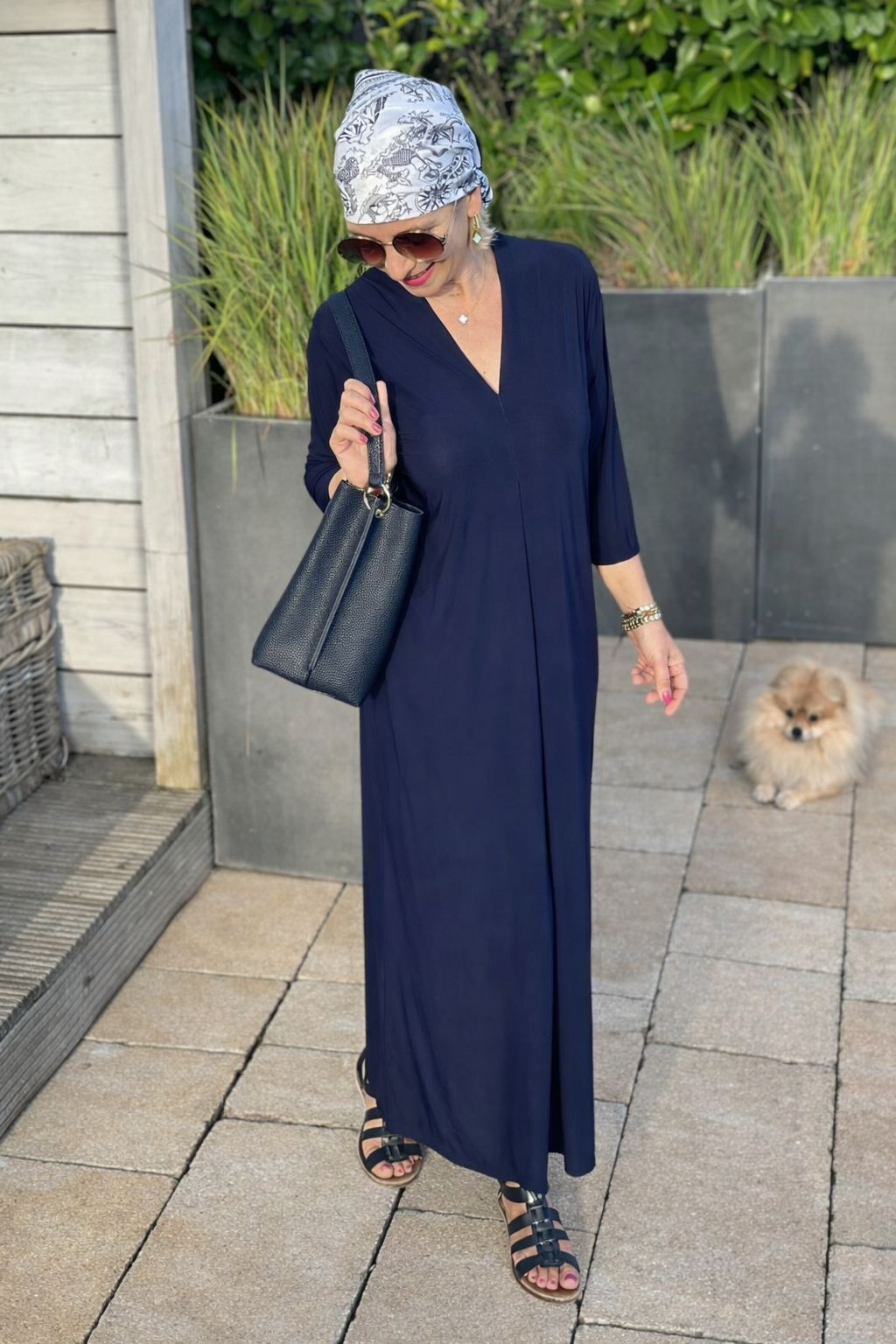 Elegantes Maxi-Kleid „Everyday Chic“ – Navy