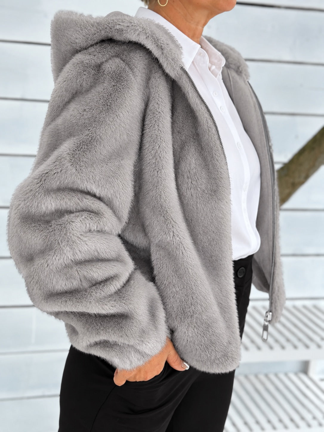 Wendejacke „St. Moritz“ – Silver Grey