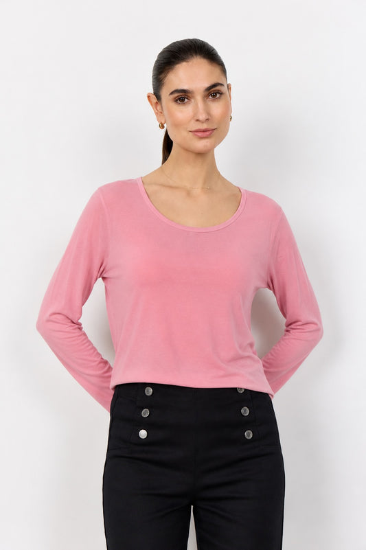 SC-PYLLE 2 LANGARM-SHIRT ALT ROSA