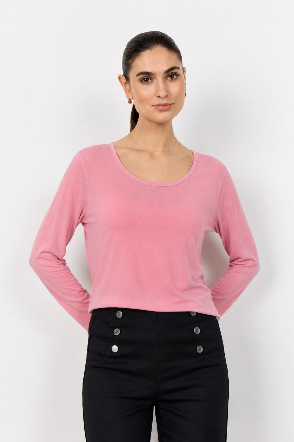 SC-PYLLE 2 LANGARM-SHIRT ALT ROSA
