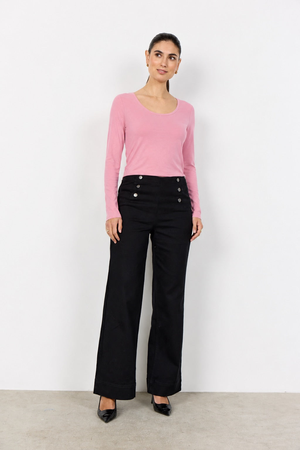 SC-PYLLE 2 LANGARM-SHIRT ALT ROSA